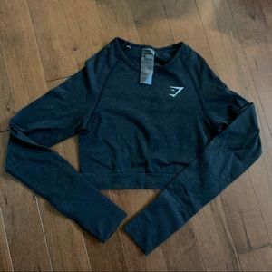GYMSHARK Vital Seamless Cropped Long Sleeve (M)